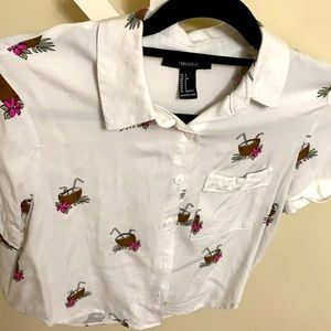 F21 Coconut Crop Top